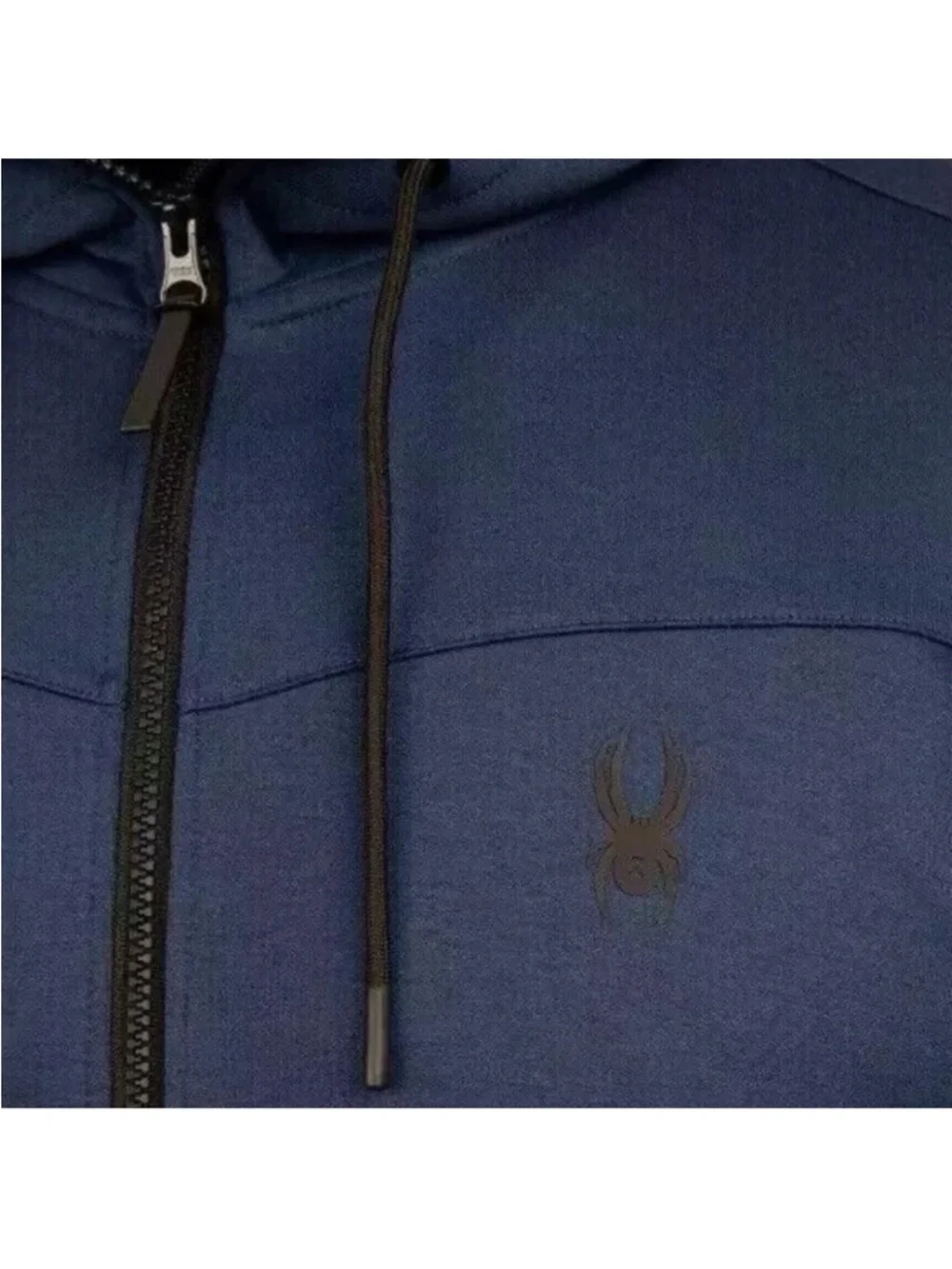 NEW SPYDER Men’s Navy Blue Full Zip-Up Hooded Jacket Sweatshirt Athletic size XL